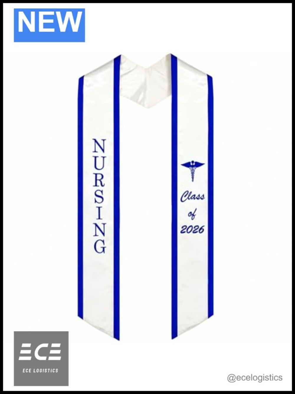 Nursing Graduation Stole Class of 2026 72" Sash